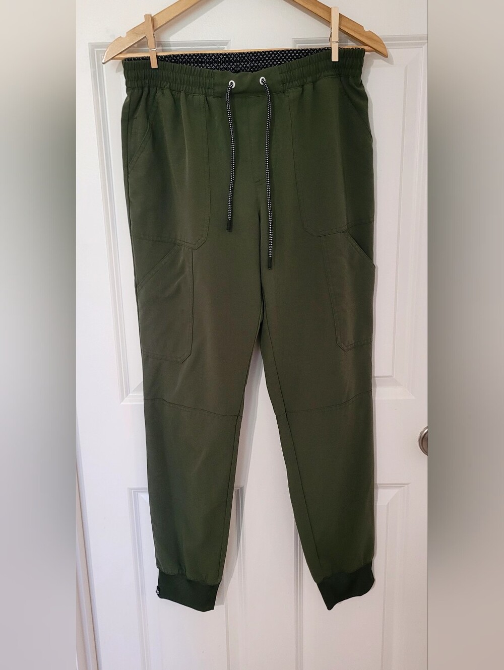 Beyond Scrubs, Olive Green Small Top, Small Tall Jogger Bottom. - Picture 6 of 14